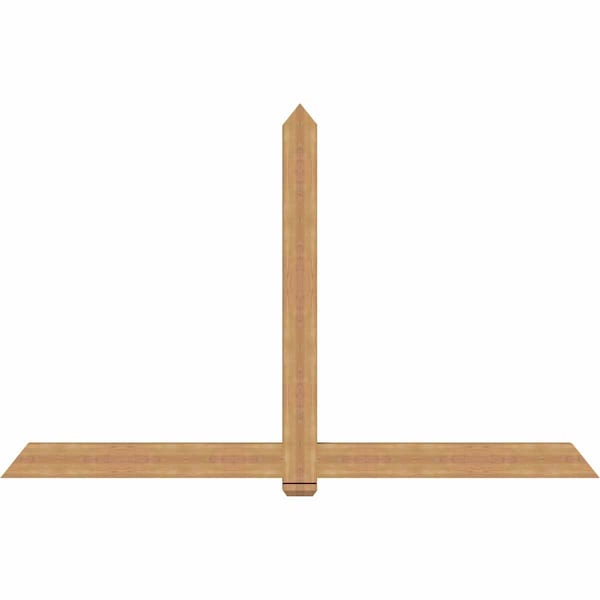 Ekena Millwork Eugene Smooth Timber Gable Bracket, Western Red Cedar, 96"W x 60"H x 3 1/2"D x 5 1/2"F, 15/12 Pitch GBW096X60X0406EUG00SWR - main